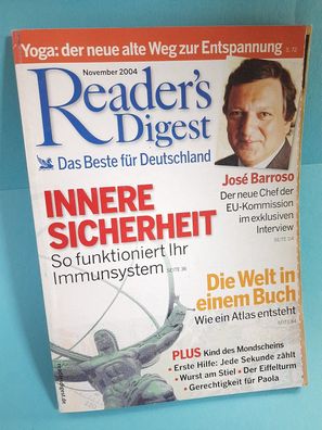 Monatsheft Reader`s Digest - November 2004 - Rarität