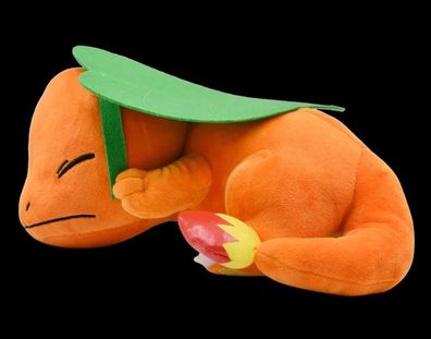 Pokemon Glumanda Charmander sleep - Plüsch Figur Stofftier Kuscheltier 25 cm NEU