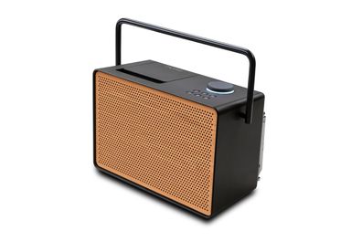 Evoke Play - Wood Edition, vielseitiges Musiksystem in Coffee Black mit Kirschholz...