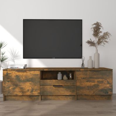 vidaXL TV-Schrank Räuchereiche 140x35x40 cm Holzwerkstoff