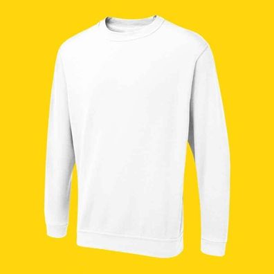 Unisex Sweatshirt Pullover Langarmshirt UX3 Uneek 280g/ m² weiß (Gr. XS-6XL)