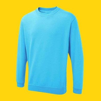 Unisex Sweatshirt Pullover Langarmshirt UX3 Uneek 280g/ m² hellblau (Gr. XS-6XL)