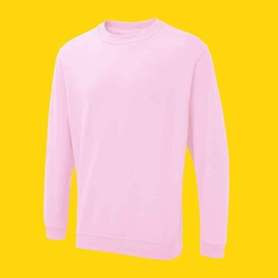 Unisex Sweatshirt Pullover Langarmshirt UX3 Uneek 280g/ m² pink (Gr. XS-6XL)