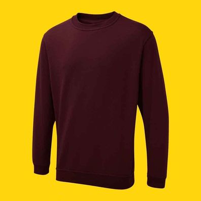 Unisex Sweatshirt Pullover Langarmshirt UX3 Uneek 280g/ m² maroon (Gr. XS-6XL)