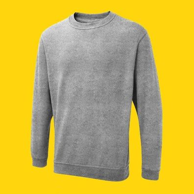 Unisex Sweatshirt Pullover Langarmshirt UX3 Uneek 280g/ m² grau (Gr. XS-6XL)