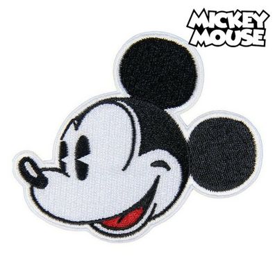 Patch Mickey Mouse Schwarz Weiß Polyester (9.5 x 14.5 x cm)