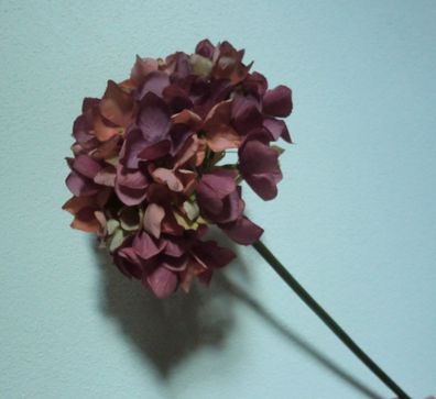 Hortensientuff künstlich 50 cm, Farbe Burgund
