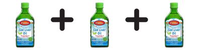 3 x Kid's Cod Liver Oil, 550mg Natural Green Apple - 250 ml.