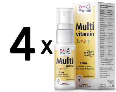 4 x Multivitamin Junior - 25ml Spray