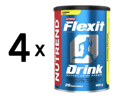 4 x Flexit Drink, Lemon - 400g