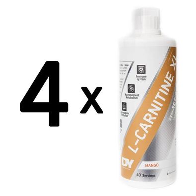 4 x Liquid L-Carnitine XL, Mango - 1000 ml.