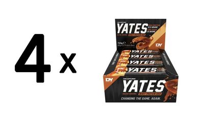 4 x Yates Protein Bar, Salted Caramel - 12 x 60g