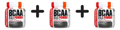 3 x BCAA 2:1:1 Powder, Fresh Orange - 400g
