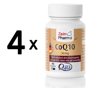 4 x Coenzyme Q10, 30mg - 90 caps