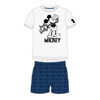 Mickey Mouse Pyjama "hello folks" | Kurzes Obeteil & kurze Hose