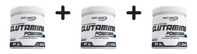 3 x Best Body Nutrition L-Glutamin (250g)
