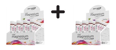 2 x Best Body Nutrition Magnesium Liquid Shots (20x25ml) Tropical
