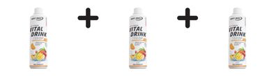 3 x Best Body Nutrition Vital Drink Zerop (500ml) Multifruit