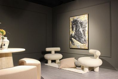 Wohnzimmer 2x Sessel Design Einrichtung Modern Textil Neu Möbel
