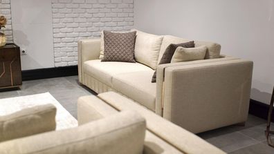 Wohnzimmer Sofa Dreisitzer Design Einrichtung Modern Möbel Neu Textil
