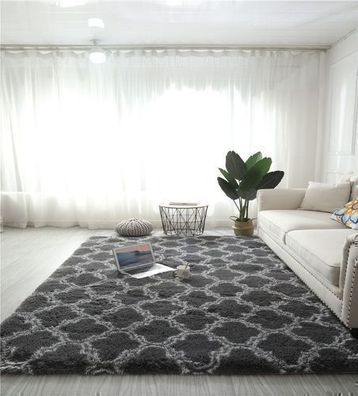 Hochflor Teppich wohnzimmerteppich Langflor 120 x 160 cm - Teppiche für Wohnzimmer fl