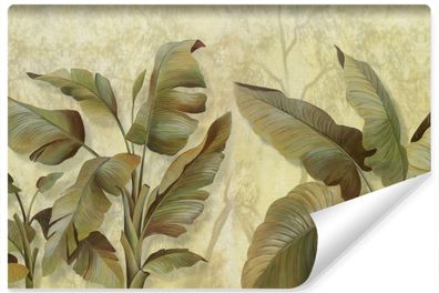 Muralo Vlies Selbstklebende Fototapete Bananenblätter Pflanzen Natur Wandtapete