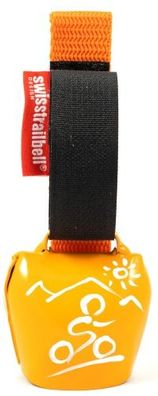 swisstrailbell® Fahrradklingel fresh Colour-Ed.: Orange, weißer MTB, orangenes Band
