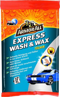 ARMOR ALL Express Wash & Wax Tücher 12 Stück XL
