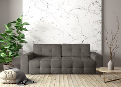 Schlafsofa Designersofa Sofa 3-Sitzer Arielle in Stoff Perfect Harmony Charcoal