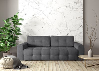 Schlafsofa Designersofa Sofa 3-Sitzer Arielle in Stoff Perfect Harmony Grafit