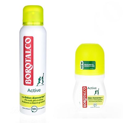 Borotalco Active Zeder & Limette Odor Converter Deo 150ml + deo roll on 50 ml