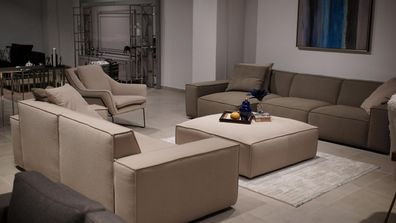 Wohnzimmermöbel Set 4 tlg Luxus Einrichtung Sofagarnitur Design Ecksofa