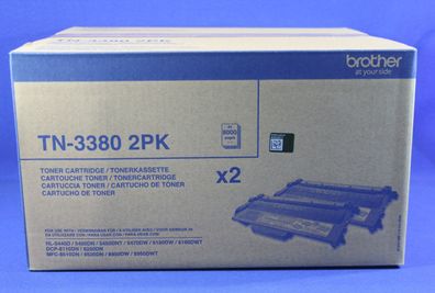 Brother TN-3380 2PK Twin Pack Toner Black -A