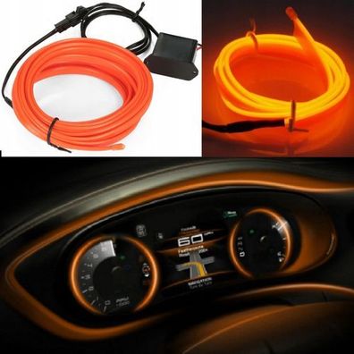 Innenraumbeleuchtung Ambiente Fußraumbeleuchtung Lichtleiste Auto Orange 1m 10251