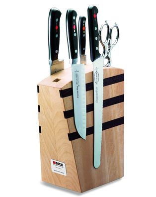 Dick Messerblock Holz mit Messer magnetisch 5 tlg. Messerhalter Magnet Messerset
