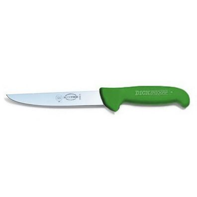 Dick Ausbeinmesser 13 cm grün - kleines Fleischermesser breite steife Klinge