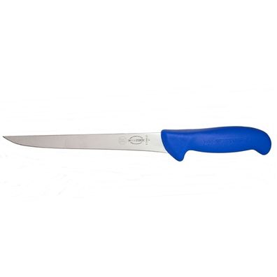 Dick Ausbeinmesser 21 cm blau - langes Fleischermesser schmale steife Klinge