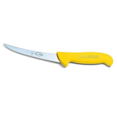 Dick Ausbeinmesser 15 cm gelb - Fleischermesser mit geschweifte steife Klinge