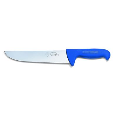 Dick Blockmesser 15 cm blau - kleines Fleischermesser mit breiter gerader Klinge