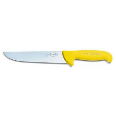 Dick Blockmesser 21 cm gelb - großes Fleischermesser mit breiter gerader Klinge