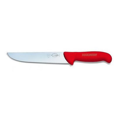 Dick Blockmesser 21 cm rot - großes Fleischermesser mit breiter gerader Klinge