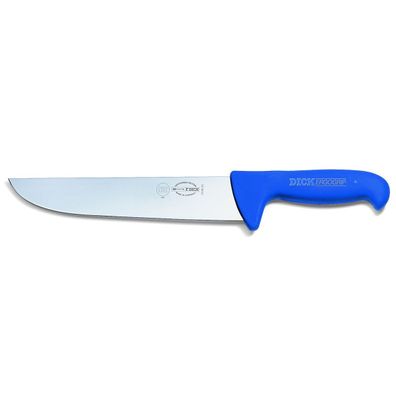 Dick Blockmesser 23 cm blau - großes Fleischermesser mit breiter gerader Klinge