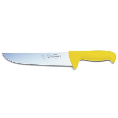 Dick Blockmesser 23 cm gelb - großes Fleischermesser mit breiter gerader Klinge
