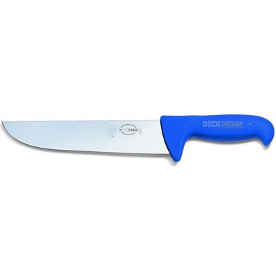 Dick Blockmesser 30 cm blau - großes Fleischermesser mit breiter gerader Klinge