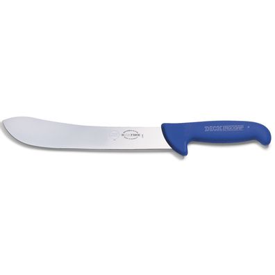 Dick Blockmesser 21 cm blau - Fleischermesser mit langer geschwungener Klinge
