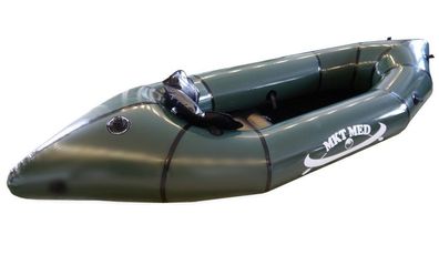 Packraft, Schlauchboot, Kajak ultraleicht P1, 1 Person, 255 cm, Sett
