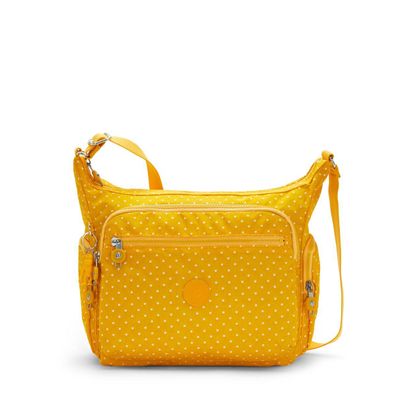 Kipling Gabbie Damen Reißverschlusstasche - Farben: M67 Soft Dot Yellow