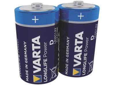 VARTA Batterie "Longlife Power - High En Mono (LR20, D), 2 Stück