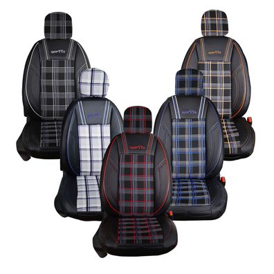 Sitzbezüge passend für VW Caddy ab Bj. 2004 Set SporTTo - Farbe: : Grau/ Blau