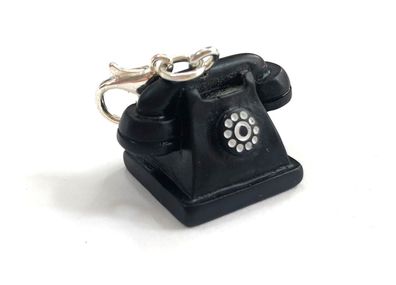 Telefon Charm Zipper Pull Anhänger Bettelanhänger Miniblings Phone Wählscheibe